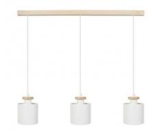 Tosel 21038 Lustre 3 Lumières, Acier, E27, 40 W, Pourpre, 90 x 90 cm