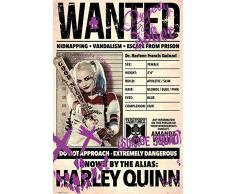 empireposter 745422 Suicide Squad â Harley Wanted â Impression Affiche de Film, Papier, Multicolore, 91,5 x 61 x 0,14 cm