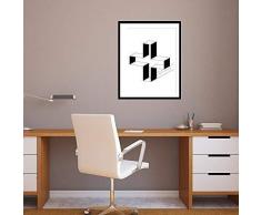 Walplus 29x36.25 cm Autocollant Mural Cadre Creux Croix Amovible Art DÃ©calques Vinyle Maison DÃ©coration DIY Vivant Chambre Bureau Papier Peint DEnfants Cadeau, Noir Blanc