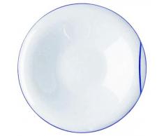 Alessi Gv19/88 Hikuri Soucoupe Pour Tasse Ã CafÃ©-filtre en Porcelaine Blanche DÃ©corÃ©e, Bleu, Set de 6 PiÃ¨ces