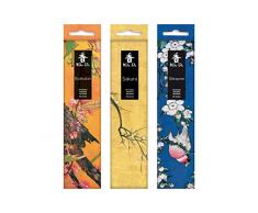 Tierra Zen Set Koh Do Shiraume (Prunier) Sakura (Cerisier), encens Santal Blanc, Taille Unique