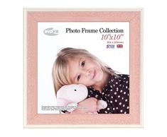 Inov8âAusten 10 x 10 cm-Cadre Photo-Lot de 2 Serviettes de Toilette Rose