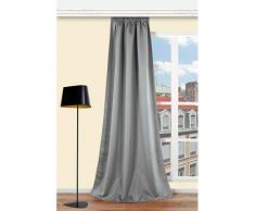 FENETRE SUR COUR Rideau Occultant 230G, Gris Argent, Taille 140x250