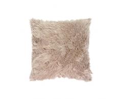 ZONS Coussin Fausse Fourrure 45x45cm Marron