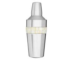Premier Housewares Shaker à Cocktail avec Incrustation en Nacre Motif, Argent