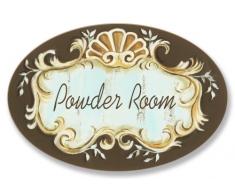 Stupell Home chambre de baignoire ovale Plaque en poudre Noir