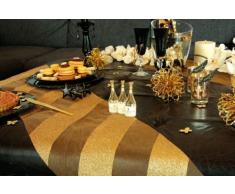 Santex 3403 Chemin de Table avec Rayures Pailletées Or