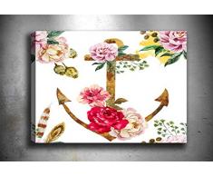 Bonamaison Peinture sur toile, multicolore, 50 x 70 cm - ConÃ§u et fabriquÃ© en Turquie