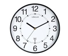 Unillux Wave Pendule de bureau SystÃ¨me Quartz Radio-pilotÃ©e et Lisible jusquÃ 35 m Ã 30 cm Noir