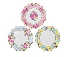 Talking Tables Assiettes Jetables en Papier Floral Vintage pour Fetes