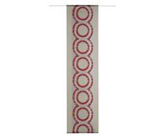 Deko Trend Medio 6236793 39 Panneau Japonais avec Charriaud Polyester Rouge/Gris 245 x 60 x 245 cm