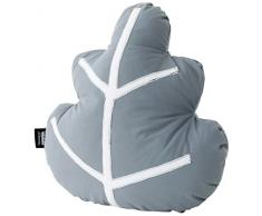Paparajote Factory 180502 Coussin Motif Feuille Paloma Coton/Polyester Gris 40 x 40 x 14 cm