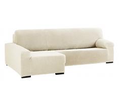 Eysa Cora Bi-Ãlastique Chaise Longue Gauche, Vue frontale, Polyester Coton, Ãcru, 39x35x19 cm