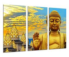 Tableau Moderne Photographique, Impression sur bois, Bouddha Bouddha, Relaxation, Relaxation, Zen, 97 x 62 cm, ref. 26356