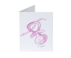 Mopec x83.2 â Carte LIBRITO de Un Sucette de Couleur Rose, Assortis dans 3 gaufree différentes, Pack de 100 pièces