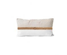 Soleil docre Candice Coussin, Coton, Ecru, 32 x 50 cm