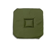 Soleil docre Alix Dessus de Chaise, Polyester, Vert, 40 x 40 x 3 cm