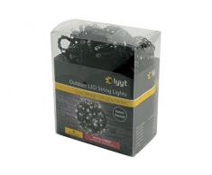 Lyyt Guirlande lumineuse Ã piles en plastique 120 LED WW Blanc froid