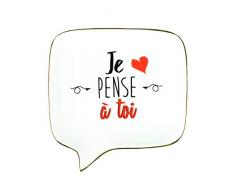 Petits Messages Lot de 12 Coupelles Je Pense Ã Toile, 11,3 x 11,5 x 2 cm