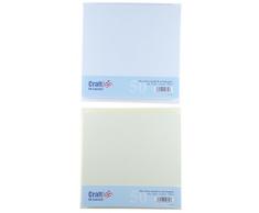 Craft UK Lot de Cartes et enveloppes DL en Couleur 3Â Options, Papier, Ivoire/Blanc