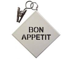 Aroa XXI Bon Appetit Set de Pinces dÃ©coratives pour Table, Plastique, 4,5Â x 4,5Â x 1Â cm, Lot de 4 4.5x4.5x1 cm Blanc