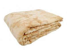 ForenTex Microfibre Velours Toucher Doux Multifonction pour Canapé Lit L3010 Beige