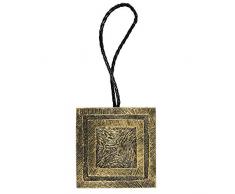 STEPHANOISE Magnet Resine Carre, Dore, Taille 9x9 cm