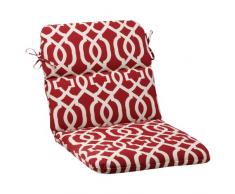 PERFECT PILLOW Oreiller Passer dintérieur/extérieur New Geo arrondis Coussin de Chaise, Rouge