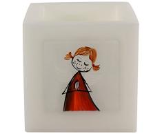 Magic Candle World Lanterns Lampe Lanterne avec verre FUSING Décorations, blanc, 11,5 x 11,5 x 11,5 cm