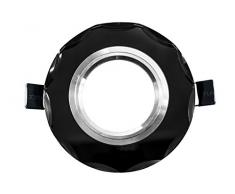 BES Porte-Spot encastrable LED Miroir Ressort Rond givré, Noir