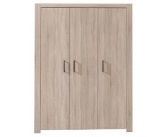 INSIDE Armoire penderie ALINE chêne 3 portes