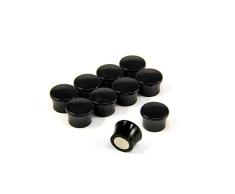 Magnet ExpertÂ® F4M18BK-5 Petit Noir Puissance Â«Â MemoÂ Â» Conseil aimants-Bureau & frigo (17,5 mm dia x 12,3 mm de Hauteur) (5 Paquets de 10), Argent