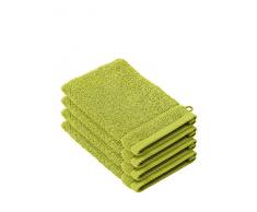 De Witte Lietaer 197868 Stephanie Lot de 4 Gants de Toilette Coton Vert Citron 540 g/m² 15 x 22 x 1 cm