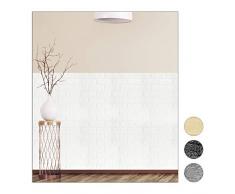 relaxdays 10026763_1059 Jeu de 20 panneaux muraux autocollants, aspect pierre décoratif,en 3D, Mousse douce PE,78x70 cm,blanc, 78 x 70 x,7 cm