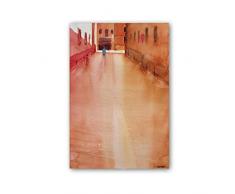 CUADRIMAN Abstrait et paysages Tableau Rue Orange, Bois, Chaudron, 60Â x 40Â cm