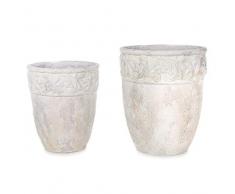 EUROCINSA 18131 Pot de Fleurs en polyrÃ©sine, Naturel, 32 x 38 x 46 cm