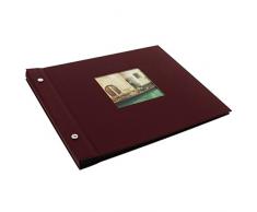 Goldbuch Album Photo Tendance, Bella Vista, 30 X 25 Cm, 40 Noires Pages avec Intercalaires En Verre, Extensibles, Bordeaux, 26972