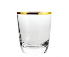 Cristal de Sèvres Margot Or Set de Verres à Whisky, Verre, Or, 9 x 9 x 10 cm, Lot de 2