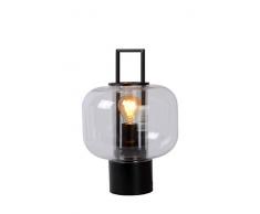 Lucide 45583/01/30 Lampe de table, Verre, 40 W, Noir, Fumé