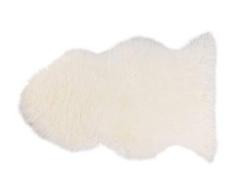 Gözze Tapis en Peau de Mouton véritable - 60 x 90 cm - Couleur : Blanc
