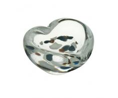 Caithness Glass Sarah P Mini coupelle en Verre en Forme de cÅur Argenté