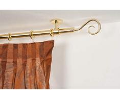 InCasa Tringle Ã Rideaux: Ã 20 mm, L. 240 cm. en Laiton Poli â Complet