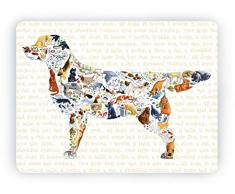 Louise Tate Illustration D is for Dog Set de Table 29,2 x 21,6 cm