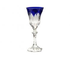 Cristal de Sévres - Verre à vin 2 Bleu Cobalto Chenonceaux Couleurs
