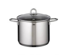 ELO 90934 Agate Faitout à Légumes avec Couvercle Acier Inoxydable, Argent, 35 x 25,5 x 20 cm