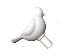 Outlook Design Bird Funnel Petit Entonnoir, Silicone, Blanc, 10.00Â x 6.90Â x 9.00Â cm