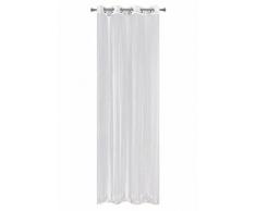 eurof irany Voilage Tatiana 140Â x 250Â Uni, Polyester, Blanc, 250Â x 140Â x 1Â cm