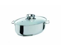 BRATmaxx 02780 Cocotte ArÃ´mes Acier Inoxydable/CÃ©ramique Argent