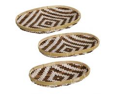 Dcasa Lot de 3 centres de Table en Bambou décoratifs Meubles Autocollants décoration de la Maison Unisexe Adulte, Multicolore (Multicolore), Unique