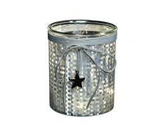 Festive Productions 15 cm à Piles éclairé Carreaux Effet étoile Lanterne, Blanc Chaud